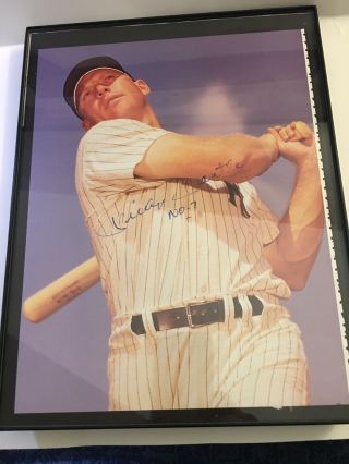 Mickey Mantle Signed Autographed 9x12” Picture Photo Ny Yankees Authentic