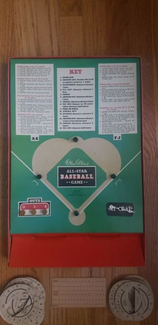 Ethan Allen ' s All Star Baseball Board Game 1952 Cadaco Ellis complete? 3