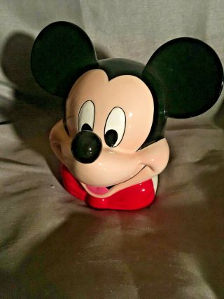 Vtg.  Mickey Mouse Ceramic Music Box By Enesco