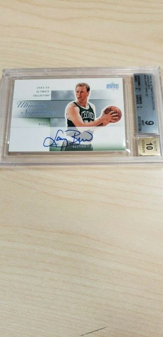 2003 04 Ultimate Signatures Larry Bird Auto Flawless BGS 2
