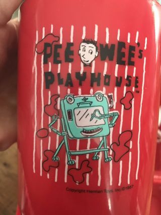 VINTAGE Pee Wee ' s Playhouse Thermos Plastic Lunch Box With Thermos 2