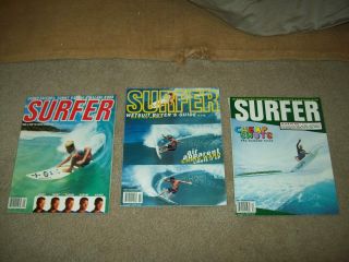 3 Vtg Surfer Mags 1996 Big - Wave Pipeline Wetsuit Ward Skateboarding Board Surf