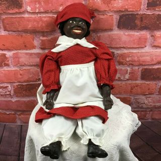 Antique Mammy Doll With Potters Mark 24 "