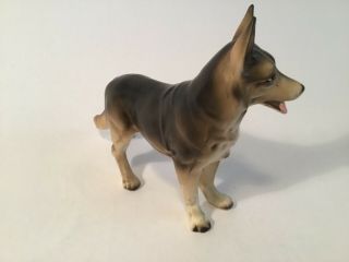 Vintage German Shepherd Dog Figure Figurine Porcelain / Ceramic Japan
