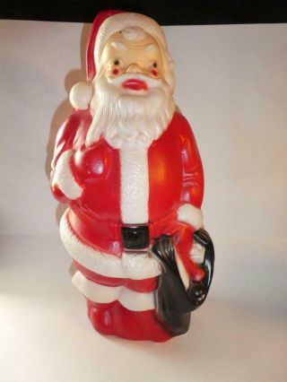 Vintage Christmas Santa Clause Blow Mold Light - Empire Plastic Corp 1968 13 "