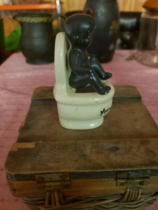 Black Americana Male Child On Toilet Vintage Figurine You - r - next Occupied Japan 2