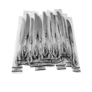 Rose Point Set Of Regular Knives Sterling Silver Wallace Silversmiths 1934
