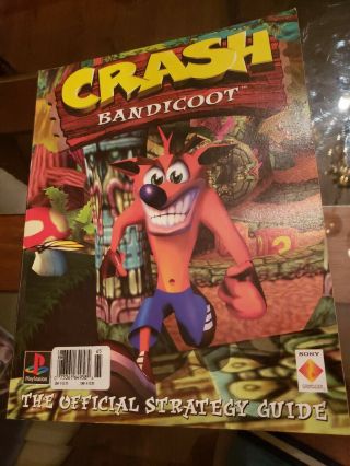 Playstation Ps1 Psx The Crash Bandicoot Official Strategy Guide Vintage