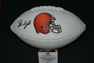 Baker Mayfield Signed Autograph Cleveland Browns Logo Football.  Ga
