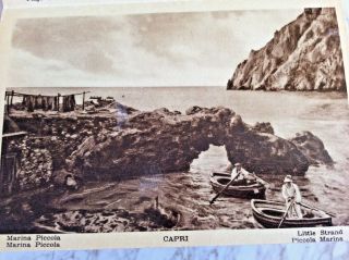 Capri 1920s 32 Views,  Map French English Italian German Text Good Cond Unusual