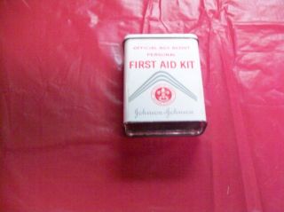 Vintage Boy Scouts Of America First Aid Kit W/original Supplies