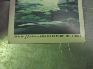 Vintage 1950 Johnson Seahorse Advertising Postcard 2