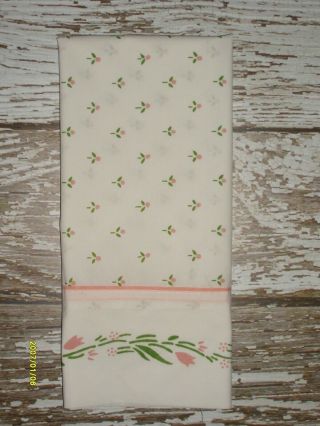 Vintage Laura Ashley Cottage Sprig Castleberry Pillowcase Pink Floral Standard