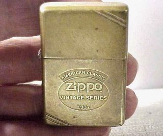 “AMERICAN CLASSIC VINTAGE SERIES 1937” Brass ZIPPO Lighter,  1991 3