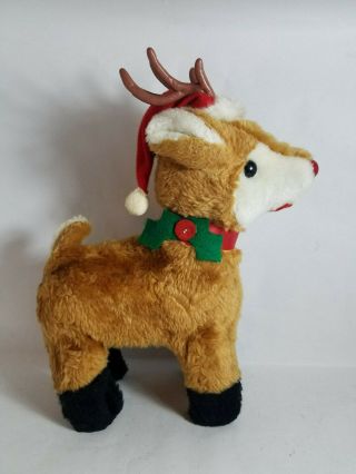 Vintage Tmtoy Walking Christmas Reindeer W/rudolph Nose Light - Not