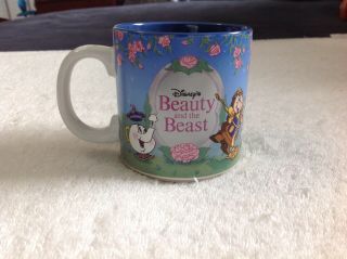 Walt Disney Beauty And The Beast Retired Vintage Coffee Tea Mug Disneyland Japan
