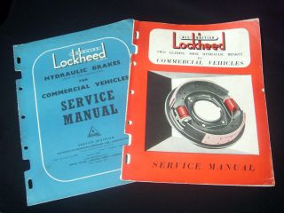 Vintage X2 Lockheed Hydraulic Brake Service Manuals For Commercial Vehicles 1950