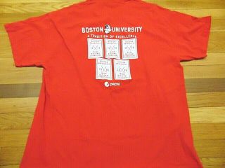 NCAA BOSTON UNIVERSITY BU HOCKEY RED CHAMPIONSHIP BANNERS T - SHIRT SIZE XL 2