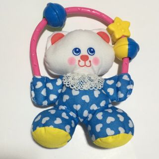 Fisher Price Juggling Bear Rattle Plush Vtg 1996 Baby Toy Beads 1188 Cat Kitty
