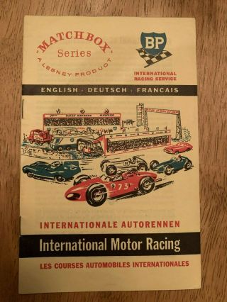 Early 1960s Vintage Matchbox Series " International Motor Racing " Booklet