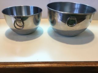 Vintage Revere Ware Stainless Steel Mixing Bowls Set Of 2