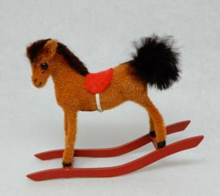 Vintage Kunstlerschutz Rocking Horse Dollhouse Miniature 1:12