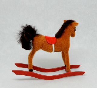 Vintage Kunstlerschutz Rocking Horse Dollhouse Miniature 1:12 3