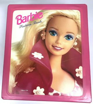 Vtg 1993 Barbie Fashion Trunk Case Storage