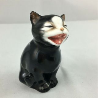 Lucky Black Cat Royal Doulton K12 Figurine Bone China Made In England Vintage