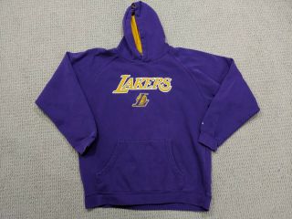 Adidas Los Angeles Lakers Hoodie Youth Xl Extra Large Purple Yellow Kids Boys