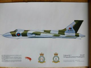 Print Of Vulcan K.  2 Xl445,  50 Sqdn Raf Waddington - Print Actually Flew In Ac