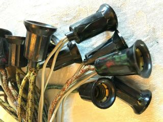14 Vtg C - 6 Bakelite Light Sockets - - For Parts/repair - - Some Royal Brand