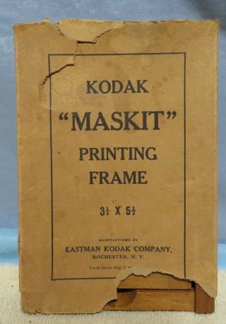Eastman Kodak Contact Printing Frame For 3 1/4 " X 5 1/2 " Negatives Print Vintage