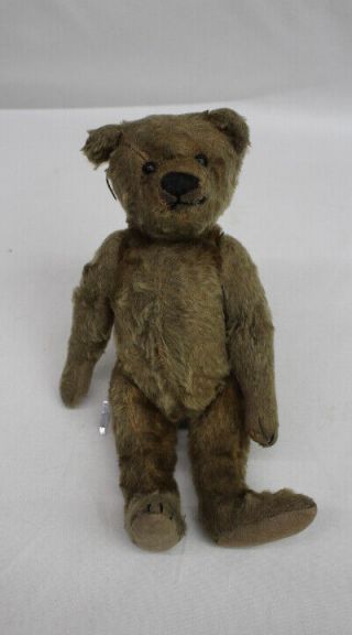 Vintage 12 " Brown Hand Sewn Teddy Bear Early 1900s No Tags; Steif