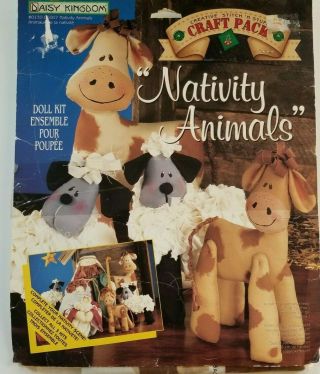 Daisy Kingdom Nativity Animals - 1997 Stitch N Stuff Fabric Kit