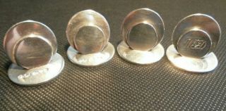 Set Of 4 Antique Sampson Mordan Silver Place Name Menu Card Holders Hm Chester