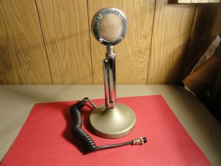 Vintage Astatic D - 104 Lollipop Microphone With T - Ug8 Stand 4 - Pin