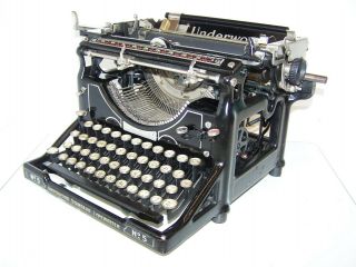 Antique 1926 Underwood Model 5 Vintage Typewriter