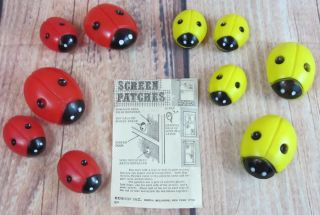 Vintage Love Bug Ladybug Window Screen Patches Patch Kit Set Of 10