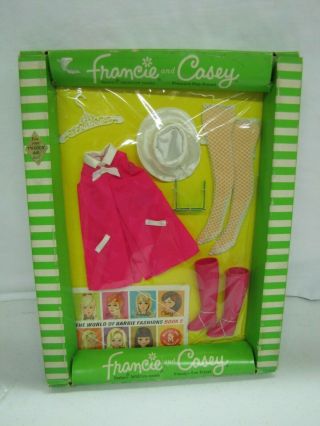 Nrfb Vintage Barbie 1969 Francie & Casey 1214 Culotte Wot Fits Twiggy Complete