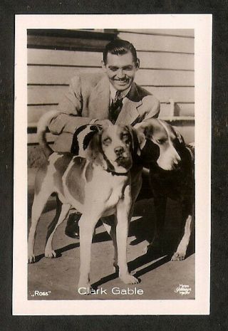 Clark Gable Card Ross Vintage 1930s Real Photo Not A Postcard