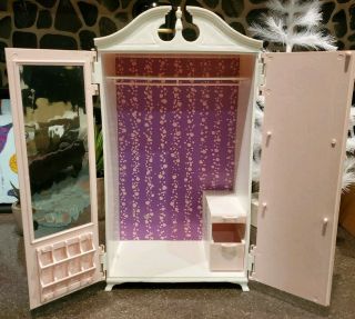 Vintage Barbie Suzy Goose 1964 Wardrobe Drawers Shoe Holder 11x7 Pink Doors