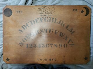 Rare Wooden Antique Vintage William Fuld Ouija Board Circa 1911