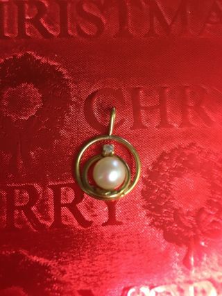 Vintage 12k Gold Pendant With Pearl