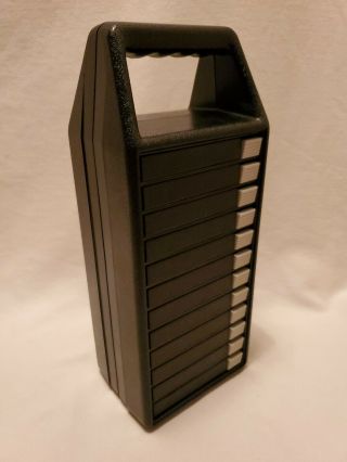 Vintage Fischer C Box 22 Cbox 12 Cassette Tape Carrying Case Black Storage