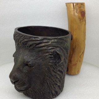 Vintage Leo Lion Bronze 78 Carl Wagner Sculptured Mug Signed Le 237/1000