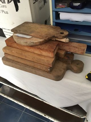 Antique French Bread Or Chopping Cutting Board Wood - B002