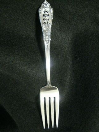 Wallace Sterling Silver Flatware Rose Point Pattern Cold Meat Fork