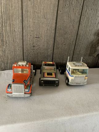 3 Vintage Nylint Trucks Metal & Plastic