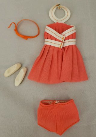 VINTAGE NO BANGS FRANCIE BARBIE 1170 SWIMSUIT FASHION ONLY COMPLETE NM COMPLETE 2